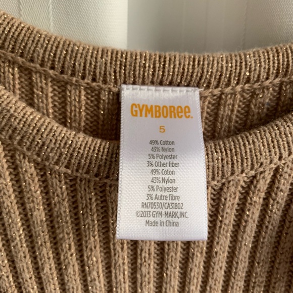 Gymboree sweater dress in gold size 5. Long sleeve fit & flare golden birthday - Picture 3 of 4